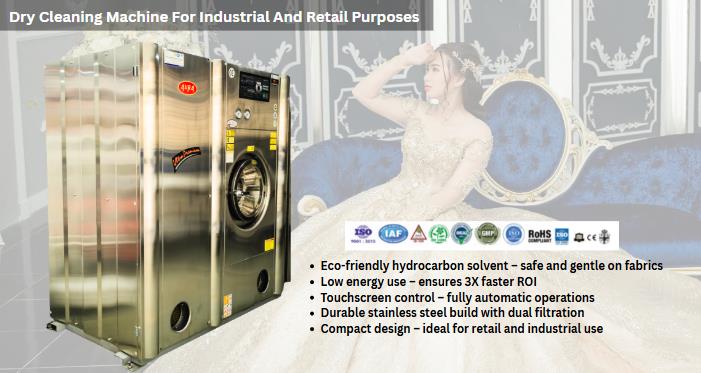 Dry Cleaning Machine for industrial and retail purposes